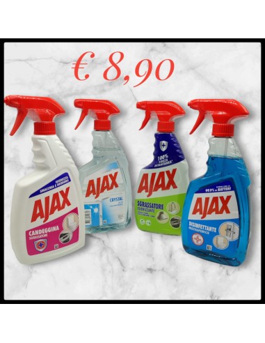 Kit sgrassatore vetri e disinfettante 4 Aiax Spray - il regno dello shop