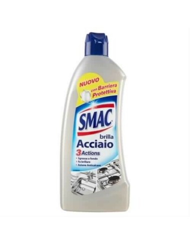 Smac Brilla Acciaio Crema - Deterge, Sgrassa e Protegge le Superfici in Acciaio - il regno dello shop