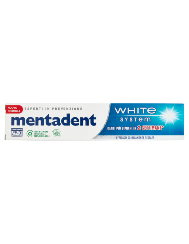 Mentadent White System 75 ml-ilregnodelloshop.it